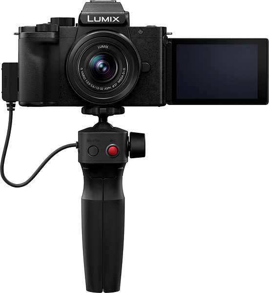 Digitální fotoaparát Panasonic Lumix G100D + Lumix G Vario 12-32 mm f/3,5-5,6 ASPH. Mega O.I.S. + stativ DMW-SHGR2 ...