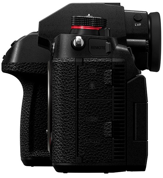 Digitalkamera Panasonic Lumix DC-S1H + S PRO 24-70mm f/2,8 Seitlicher Anblick