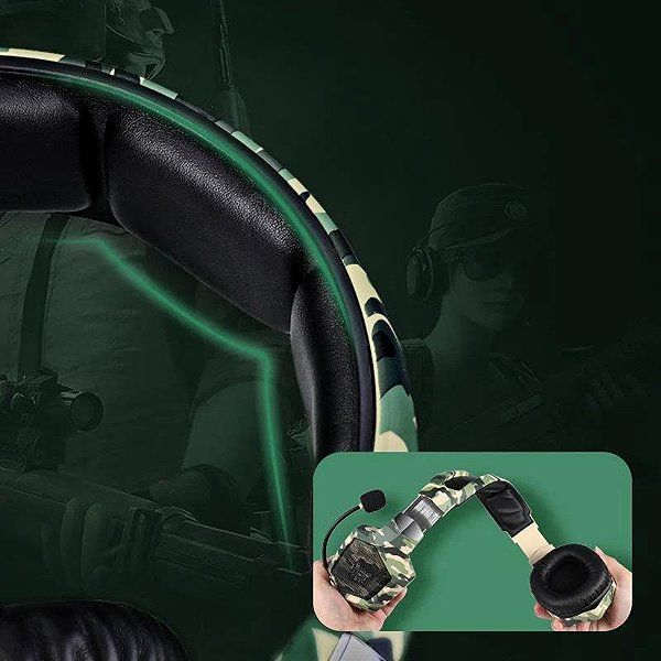 Gaming headset Onikuma K8 Camou Gray .