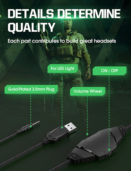 Gaming-Headset Onikuma K8 Camou Grün .
