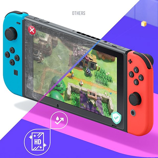Glass Screen Protector ONIVERSE Anti-Blue Light Protective Glass for Nintendo Switch ...