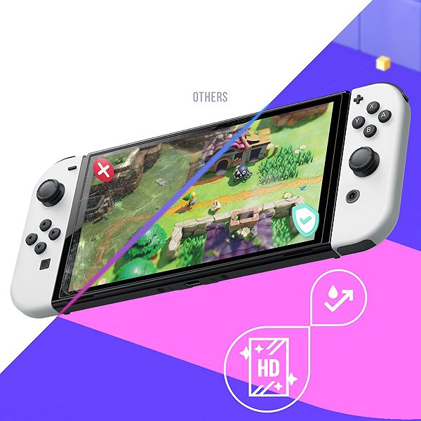 Glass Screen Protector ONIVERSE Anti-Blue Light Protective Glass for Nintendo Switch OLED ...