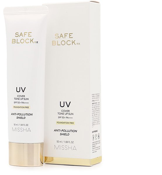 Napozókrém MISSHA Safe Block RX Cover Tone Up Sun SPF50+  Foundation Free 50 ml ...