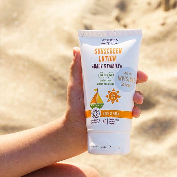 Opalovací mléko WoodenSpoon Opalovací tělové mléko v tubě Baby & Family SPF 30 150 ml ...