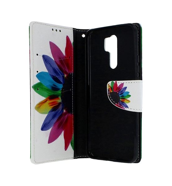 Kryt na mobil TopQ Kryt Xiaomi Redmi 9 knižkový Farebný kvet 53963 ...