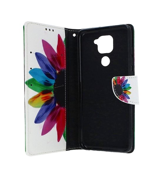 Kryt na mobil TopQ Kryt Xiaomi Redmi Note 9 knižkový Farebná kvetina 53968 ...