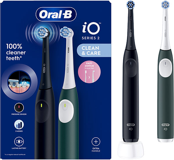 Elektrische Zahnbürste Oral-B iO 2 Night Black & Forest Green ...