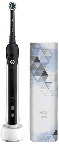 Electric Toothbrush Oral-B Pro 750 Cross Action, Black + Travel Case Screen