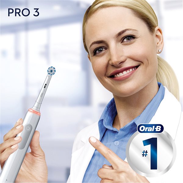 Elektromos fogkefe Oral-B Pro 3 - 3500, fehér Lifestyle