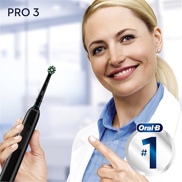 Electric Toothbrush Oral-B Pro 3 - 3900, Black and White Lifestyle
