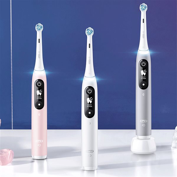 Elektrische Zahnbürste Oral-B iO Series 6 White - Magnetische Zahnbürste Screen
