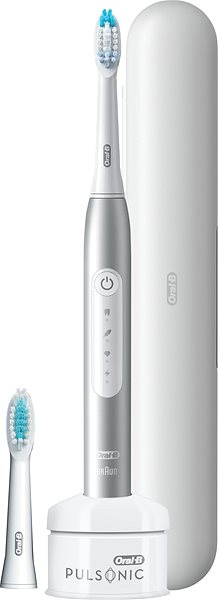 Elektromos fogkefe Oral-B Pulsonic Slim Luxe 4500 Platinum Csomag tartalma