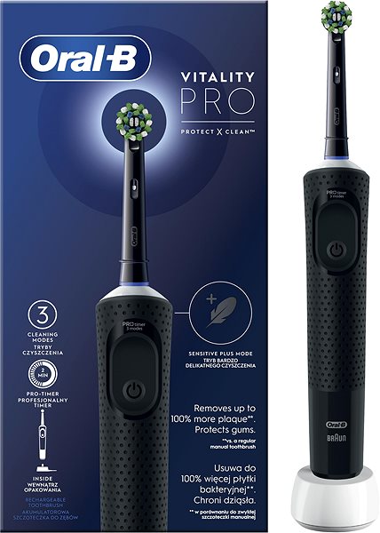 Electric Toothbrush Oral-B Vitality Pro, Black ...