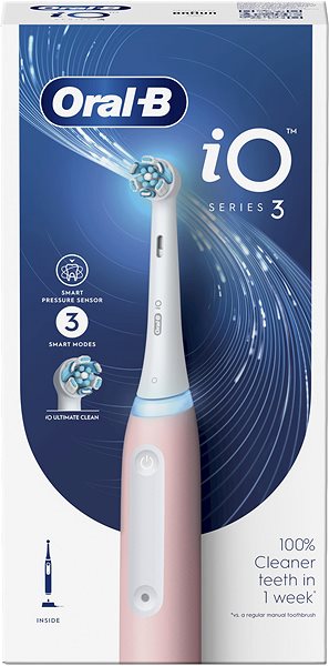 Elektrische Zahnbürste Oral-B iO 3 Pink Design Braun ...