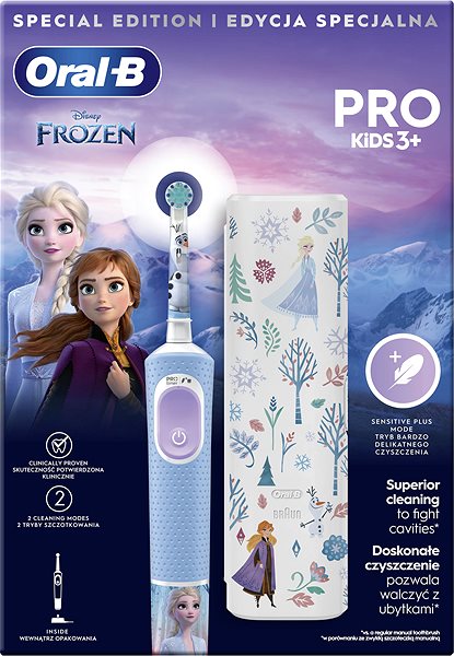 Elektrische Zahnbürste Oral-B Pro Kids Ice Kingdom Mit Design von Braun mit Etui ...