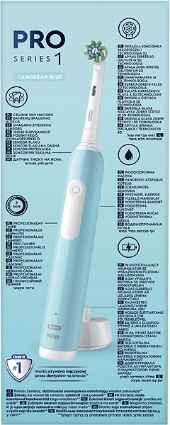 Elektromos fogkefe Oral-B Pro Series 1 Braun Design, kék ...