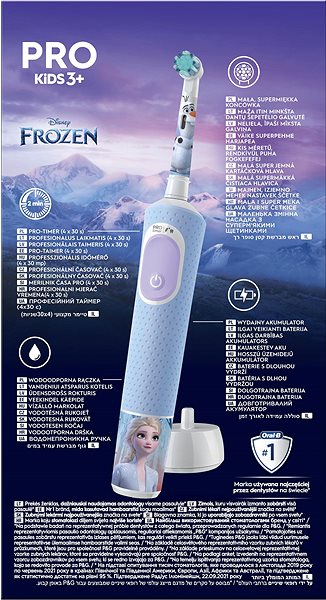 Elektromos fogkefe Oral-B Pro Kids Jégvarázs Braun Design ...