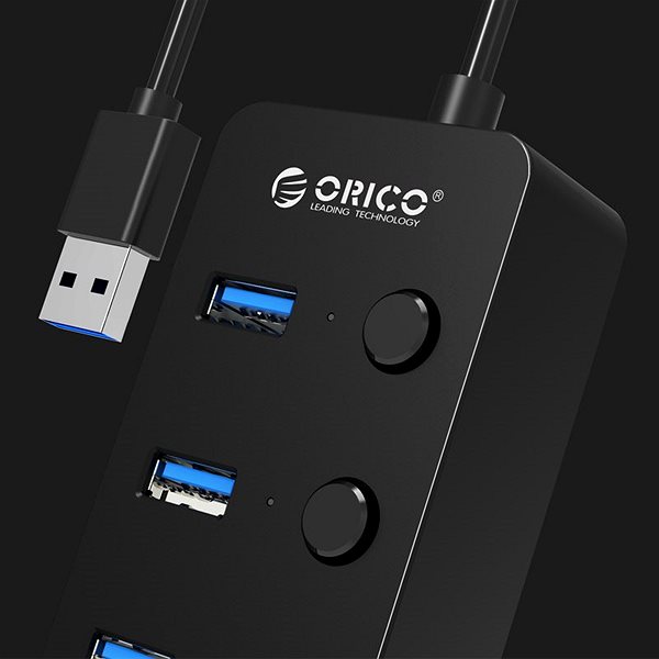 USB Hub Orico USB-A Hub 4x USB 3.0 with Switch Features/technology