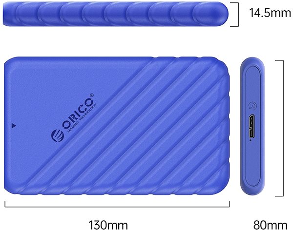 Hard Drive Enclosure ORICO 2.5 inch USB3.0 Micro-B Hard Drive Enclosure Blue ...