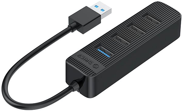 USB Hub ORICO TWU32 - 15 cm - schwarz Seitlicher Anblick
