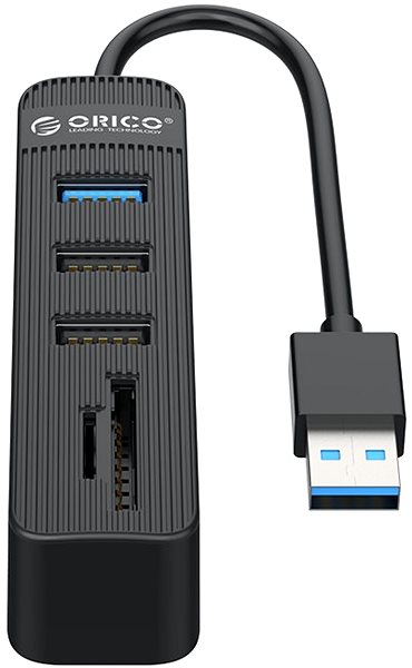 USB hub ORICO TWU32-3AST + SD 15 cm, čierny Screen