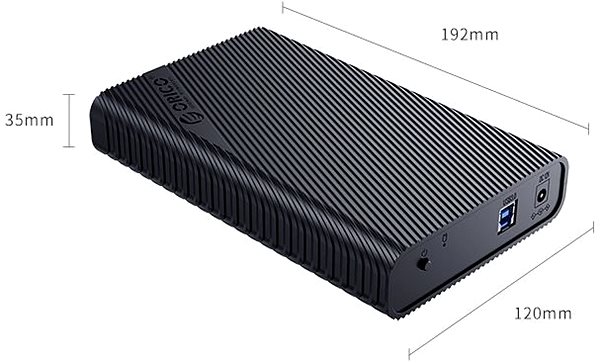 Externý box ORICO 3.5 inch USB3.0 HDD Enclosure Technický nákres