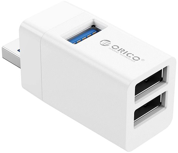 USB Hub ORICO 3 IN 1 MINI USB HUB fehér Csatlakozási lehetőségek (portok)