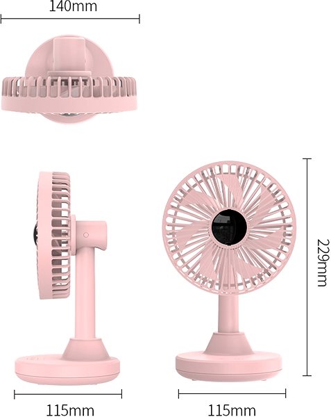 Ventilátor ORICO-Oscillating Desk Fan ...