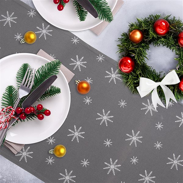 ORION cotton VLOČKA table runner, 130 × 32 cm.