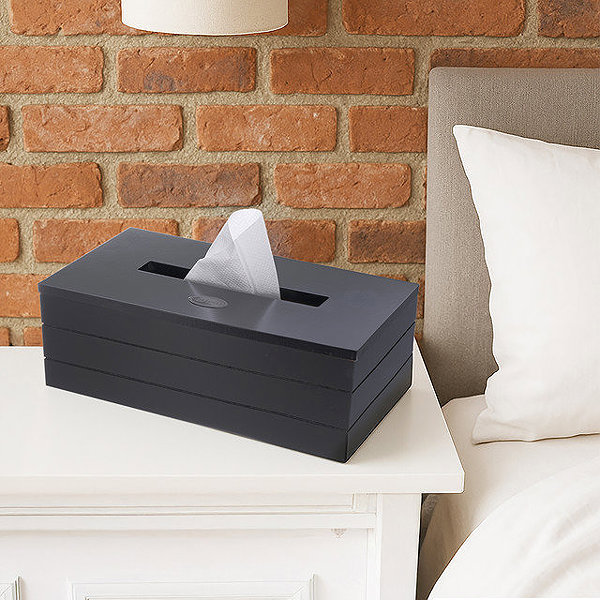 Taschentuchbox ORION Box für Papiertaschentücher schwarz Holz ...