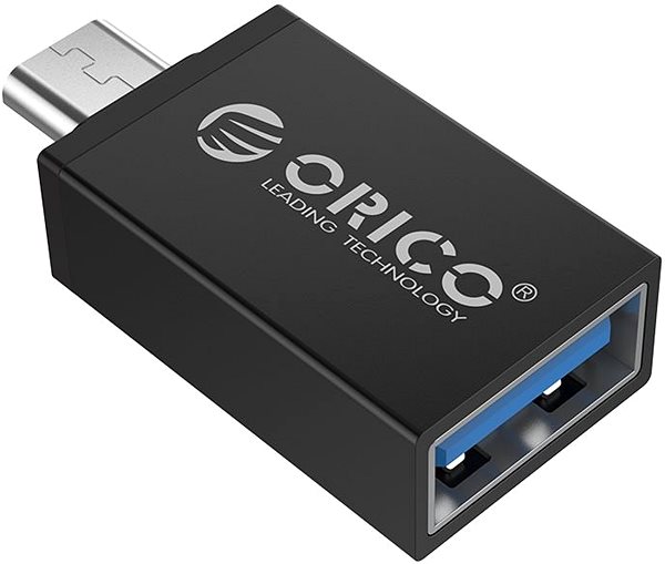 Redukcia ORICO Micro USB to USB-A OTG Adapter Black Bočný pohľad