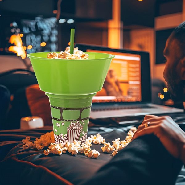 Children's dining set ORION Cup with bowl Snack popcorn + straw 0,55 l UH .