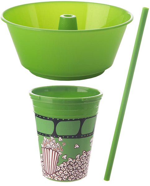 Children's dining set ORION Cup with bowl Snack popcorn + straw 0,55 l UH .