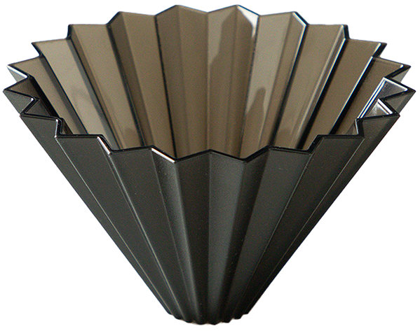 Origami Dripper AIR M plastic dripper in matte black.