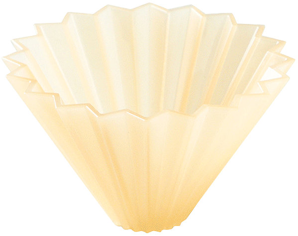 Origami Dripper AIR S plastic dripper in matt beige.