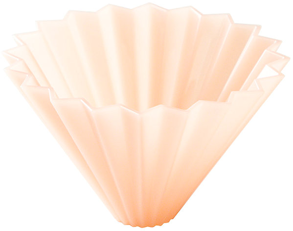 Origami Dripper AIR M pour-over coffee maker, matte pink.