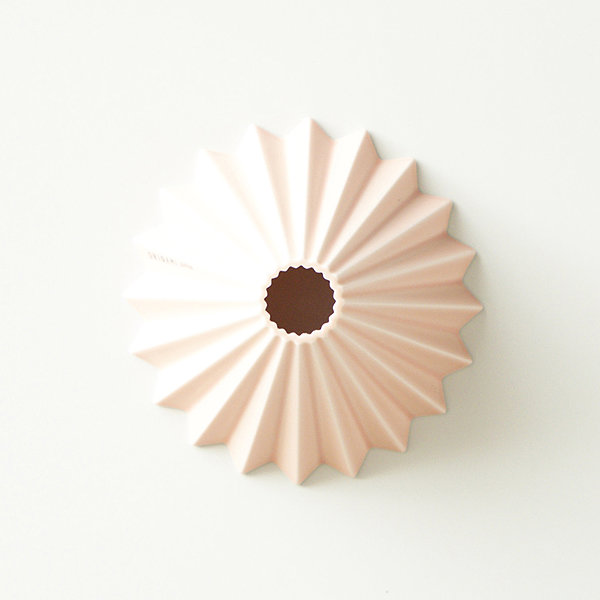 Origami Dripper S ceramic dripper in matte pink.