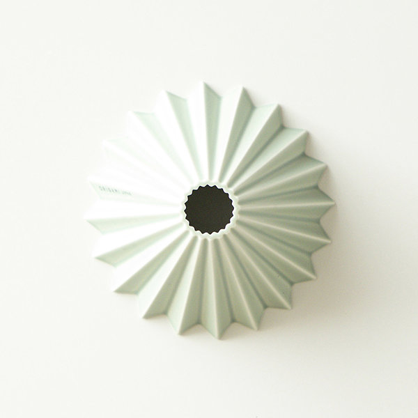 Origami Dripper ceramic S matt green.