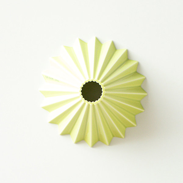 Origami Dripper ceramic S green coffee dripper.