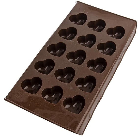 Baking Mould HEART Silicone Mould for Chocolate 15 - BROWN ...