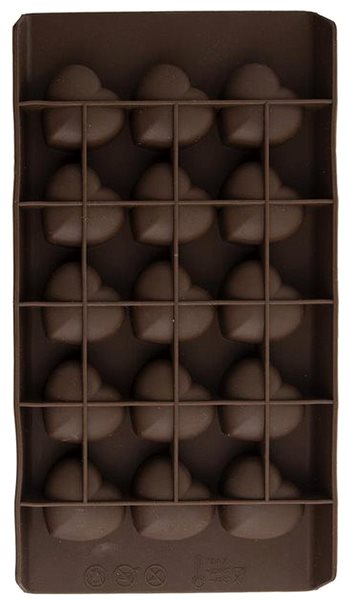 Baking Mould HEART Silicone Mould for Chocolate 15 - BROWN ...