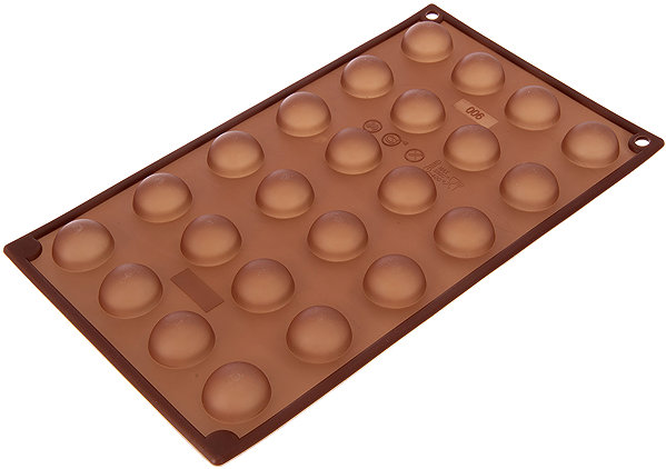 Baking Mould ORION Hemisphere mould 24 brown silicone ...