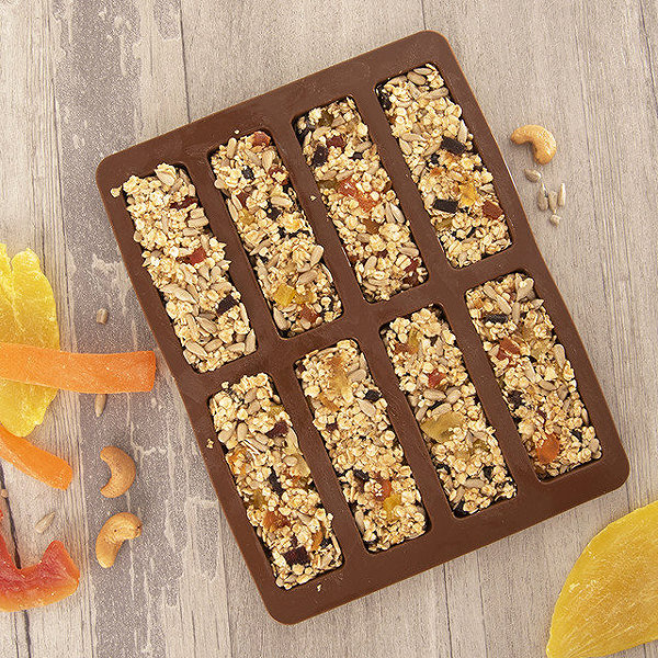 Baking Mould ORION Muesli bar mould 8 brown silicone Lifestyle