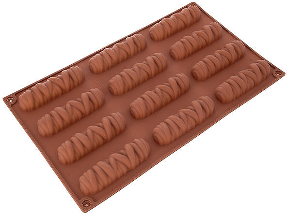 Baking Mould ORION Stick mould round 12 brown silicone ...