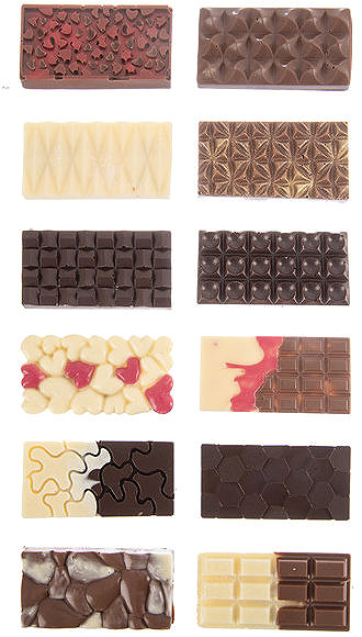 Baking Mould ORION Chocolate table mould 12 brown silicone ...