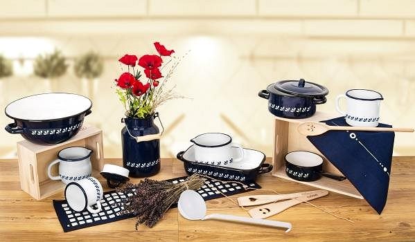 Pot Orion Enamel Saucepan Blue-White 0,6l TM1 Lifestyle