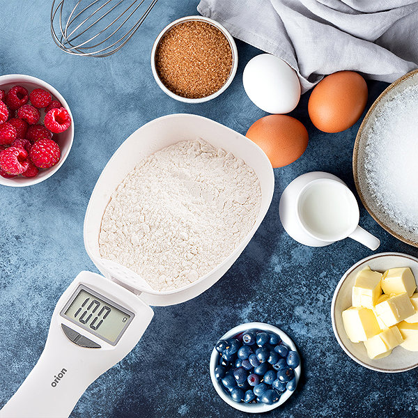 Orion digital kitchen scale 1kg + 0.27L bowl with handle.