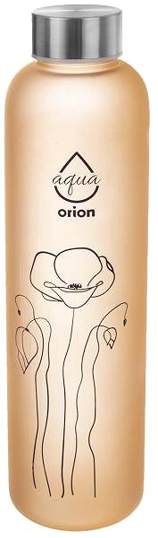 Fľaša na vodu Orion Orion Fľaša sklo / nehrdzavejúca oceľ, viečko 0,75 l Mak ...