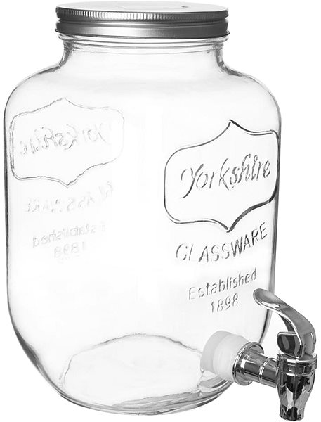 Fľaša na vodu Fľaša sklo + kohútik 4 l ...
