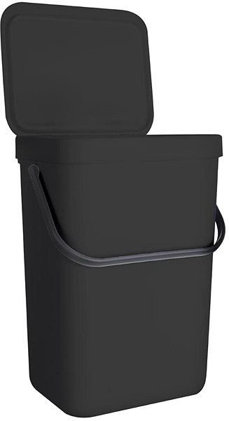 Rubbish Bin ORION UH Hanging 10l BLACK Lateral view